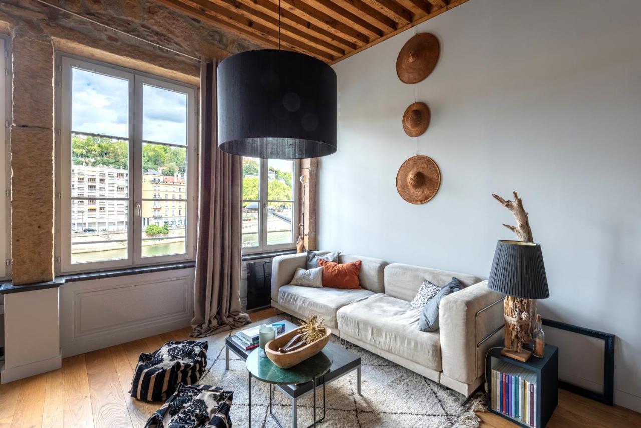 Apartament Le Loft Ethnic - Avec Jolie Vue Sur La Saone Lyon Zewnętrze zdjęcie